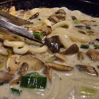 udon noodles at PLANTA Queen in Toronto