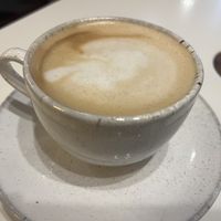 Salted maple macchiato- in house made maple syrup, oat milk and espresso  at PLANTA Queen in Toronto