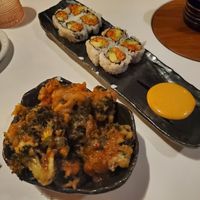 Bang Bang Broccoli & Spicy Tuna Roll at PLANTA Queen in Toronto