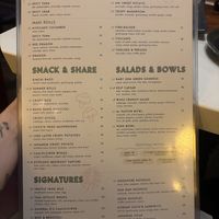 Current menu as of August 2025  at PLANTA Queen in Toronto