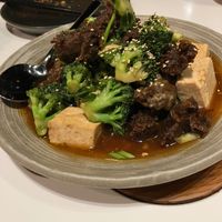 Beef and broccoli  at PLANTA Queen in Toronto