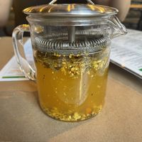 Turmeric tea  at Oren's Hummus in San Francisco