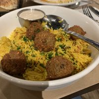 Rice bowl with falafel   at Oren's Hummus in San Francisco