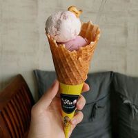 Vegan ice cream and cone  at The Ais in Penang