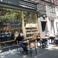 Outdoor seating but competition can get rough  at Modern Bread & Bagel in New York City