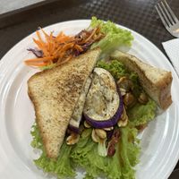My vegan sandwich that missed the tofu and Tempe on my order. I can take the blame    at Green Bowl in Kuala Lumpur