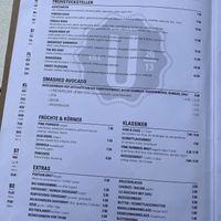 Menu  at Ulrich in Vienna