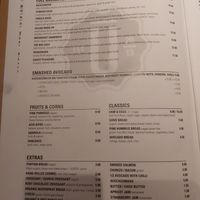 Breakfast menu at Ulrich in Vienna