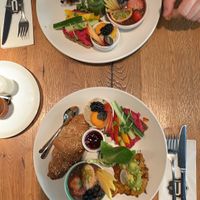 Breakfast plate with various small meals at Ulrich in Vienna