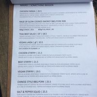 Vegan mains  at Symphony 36 in Warburton