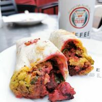 Beetroot and houmous wrap at Coffee Republic in Chatham