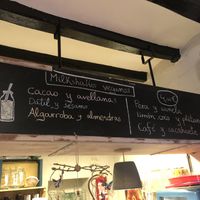 Milkshake menu at CReeA in Tarragona