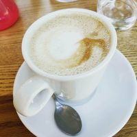 Coffee made with fresh Tarragona almond milk at CReeA in Tarragona