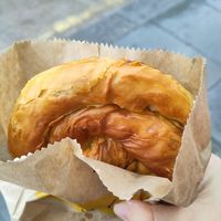 Vegan spanakopita at Sotiris Bakery in Bristol