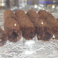 Chocolate vegan wafer rolls at Sotiris Bakery in Bristol