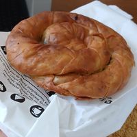 Vegan spinach swirl at Sotiris Bakery in Bristol