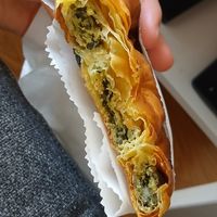 Vegan spinach swirl at Sotiris Bakery in Bristol