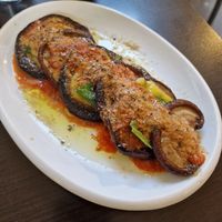 Aubergine shitake with cheese at B12 in Girona