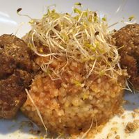 tempeh balls and cous cous  at B12 in Girona
