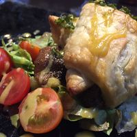 filo pastry with cashew cheese  at B12 in Girona