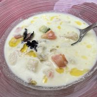 Cold ceviche style soup!  at B12 in Girona