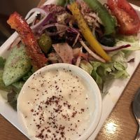 Side salad and coconut raita - comes with the biryani at The Olive Tree in Castlebar