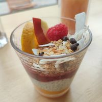 1st sweet option - Chia pudding at Contrast in Bordeaux