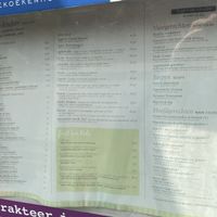 Menu   at Oudt Leyden in Leiden