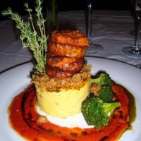 Polenta tower at La Mano Verde in Berlin