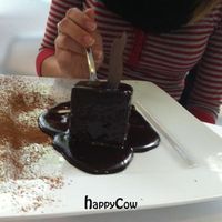 Triple chocolate fudge at La Mano Verde in Berlin