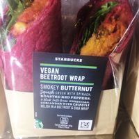 Vegan beetroot wrap ! at Starbucks in Folkestone