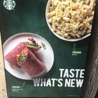 New vegan options  at Starbucks in Folkestone