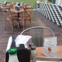 The inside at Hummus Factory in Boca Raton