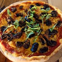 Mushroom pizza at BrewDog in Carlisle