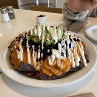 The nachos with chipotle cashew queso  at Slice of Life in Sebastopol