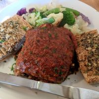 vegan lasagna - so good! at Slice of Life in Sebastopol