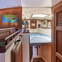 V-berth at Vegan Vessel SV Breta in Harbor