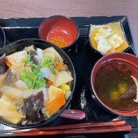 Okinawa tofu and veg with starchy sauce and rice.   at OKA - Don Buri Nantoya - T4F in Naha