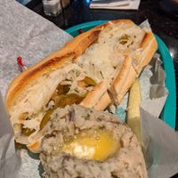Chicken cheesesteak with smashed potatoes at Eden Vegan Cafe in Scranton