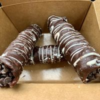 Chocolate encased cannolis at Eden Vegan Cafe in Scranton