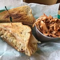 Reuben with coleslaw at Eden Vegan Cafe in Scranton