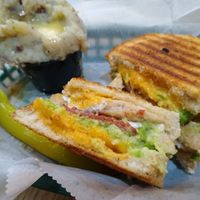 The inside of the ABC panini. at Eden Vegan Cafe in Scranton