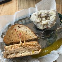 Reuben with smashed potatoes and CBR wrap  at Eden Vegan Cafe in Scranton