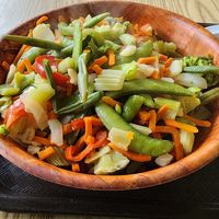 Veggies and rice at Eden Vegan Cafe in Scranton