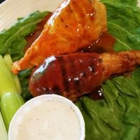 buffalo and bbq chicken at Eden Vegan Cafe in Scranton