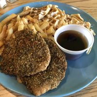 Chickn and Waffles at Eden Vegan Cafe in Scranton