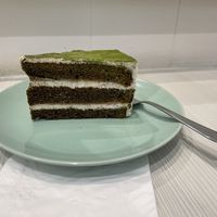 Another sweet indulgence with this matcha cake  at Kind Kones - Forum in Central Singapore
