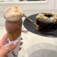 Ice cream and donut  at Kind Kones - Forum in Central Singapore