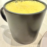Turmeric soy latte   at Kind Kones - Forum in Central Singapore