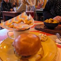 Vegan burger and fries at Lounges - Sorbo Lounge in Chesterfield